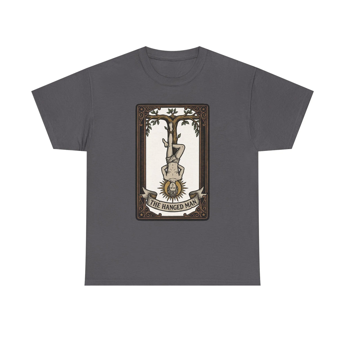 The Hanged Man Tarot Card T-Shirt - Heavy Cotton Classic Fit Tee - Unisex White