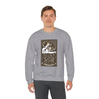 Judgement Tarot Card Graphic Sweatshirt - Heavy Blend Classic Fit Crewneck - Unisex White