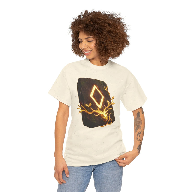 Ingwaz Rune Sacred Seed T-Shirt - Heavy Cotton Classic Fit Tee - Unisex White