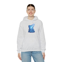 Tiwaz Tyr Sword Graphic Hoodie - Classic Fit Pouch Pocket Fleece - Unisex White