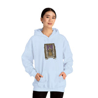 Justice Tarot Card Hoodie - Heavyweight Cotton Blend Pullover - Unisex White