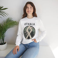 Othala Rune Inheritance Sweatshirt - Heavy Blend Crewneck Fleece - Unisex White