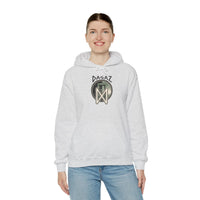 Dagaz Rune Threshold Graphic Hoodie - Soft Cotton Blend Pullover - Unisex White