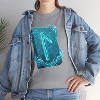 Laguz Water Rune Intuition Graphic T-Shirt - Heavy Cotton Classic Fit Tee - Unisex White
