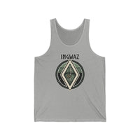 Ingwaz Rune Seed Potential Tank Top - Soft Lightweight Cotton Jersey - Unisex White