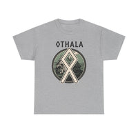Othala Rune Family Homestead T-Shirt - Heavy Cotton Classic Fit Tee - Unisex White