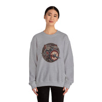 Shieldmaiden Viking Berserker Cats Sweatshirt - Heavy Blend Fleece Crewneck - Unisex White