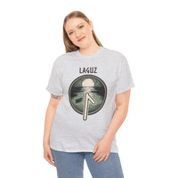Laguz Rune Water Moon T-Shirt - Heavy Cotton Classic Fit - Unisex White