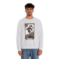 The Fool Tarot Card Graphic Sweatshirt - Heavy Blend Crewneck Fleece - Unisex White