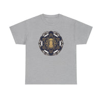 Metatron's Hound Sacred Geometry T-Shirt - Heavy Cotton Classic Fit Tee - Unisex White