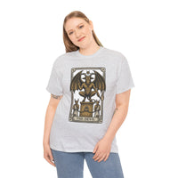 The Devil Tarot Card Graphic T-Shirt - Heavy Cotton Classic Fit Tee - Unisex White
