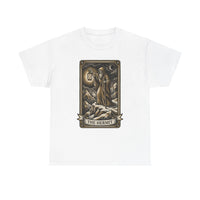 The Hermit Tarot T-Shirt - Medium Weight Cotton Classic Tee - Unisex White
