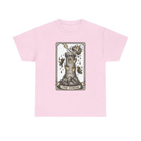 The Tower Tarot Card Graphic T-Shirt - Heavy Cotton Classic Fit Tee - Unisex White