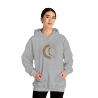 Perthro Runic Symbol Hoodie - Heavyweight Fleece Pullover - Unisex White