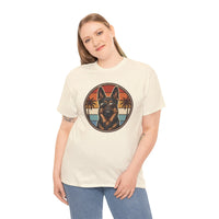 German Shepherd 70s Sunset Aviators T-Shirt - Heavy Cotton Classic Fit Tee - Unisex White