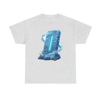 Glowing Isa Ice Rune T-Shirt - Heavy Cotton Classic Fit Tee - Unisex White