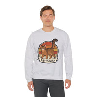 Abyssinian Retro 70s Sunset Sweatshirt - Heavy Blend Classic Crewneck - Unisex White