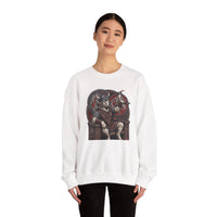 Viking Berserker Dogs Graphic Sweatshirt - Medium Weight Cotton Poly Crewneck - Unisex White