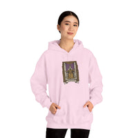 Justice Tarot Card Hoodie - Heavyweight Cotton Blend Pullover - Unisex White