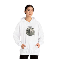 Ehwaz Divine Twins Horse Rider Hoodie - Medium-Heavy Cotton Blend Hoodie - Unisex White