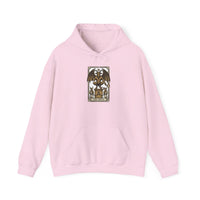 The Devil Tarot Card Graphic Hoodie - Heavy Blend Cotton-Poly Fleece - Unisex White