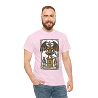 The Devil Tarot Card Graphic T-Shirt - Heavy Cotton Classic Fit Tee - Unisex White