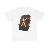 Gebo Rune Gift Exchange T-Shirt - Heavy Cotton Classic Fit Tee - Unisex White