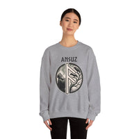 Ansuz Rune Divine Speech Sweatshirt - Heavy Blend Fleece Crewneck - Unisex Off White