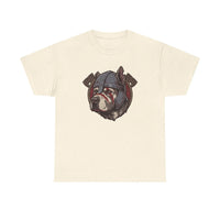 Viking Berserker Dog Warpaint T-Shirt - Heavy Cotton Classic Fit Tee - Unisex White
