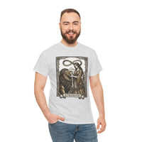 Tarot Strength Card Graphic T-Shirt - Heavy Cotton Classic Fit Crewneck - Unisex White
