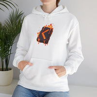 Kenaz Rune Torch Flame Hoodie - Soft Fleece Pullover Hoodie - Unisex White