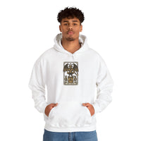 The Devil Tarot Card Graphic Hoodie - Heavy Blend Cotton-Poly Fleece - Unisex White