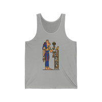 Bastet Sphynx Pharaoh Cat Tank Top - Lightweight Retail Fit Jersey - Unisex White