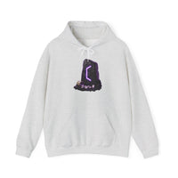 Perthro Rune Mystery Graphic Hoodie - Heavyweight Fleece Pullover - Unisex White