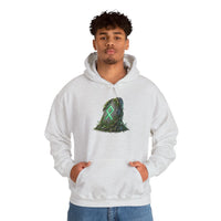 Othala Rune Stone Graphic Hoodie - Heavy Blend Fleece Pullover - Unisex White