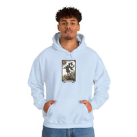 The Fool Tarot Card Hoodie - Heavy Blend Cotton Blend Pullover - Unisex White