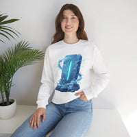 Isa Rune Ice Glacier Sweatshirt - Heavy Blend Fleece Crewneck - Unisex White