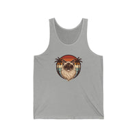 Ragdoll Cat 70s Sunset Aviator Tank Top - Lightweight Combed Cotton Jersey - Unisex Athletic Heather