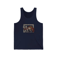 Freyja's Sacred Cats Chariot Tank Top - Soft Airlume Cotton Retail Fit - Unisex White