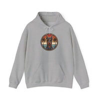 Doberman 70s Sunset Aviators Hoodie - Heavy Blend Fleece Pullover - Unisex White