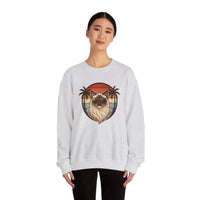 Ragdoll Cool Cat 70s Sunset Aviators Sweatshirt - Classic Fit Midweight Crewneck - Unisex White
