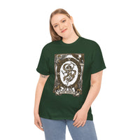 The World Tarot Card Graphic T-Shirt - Heavy Cotton Classic Fit Tee - Unisex White