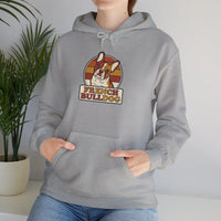 French Bulldog Retro 70s Sunset Hoodie - Medium-Heavy Cotton Poly Blend - Unisex White