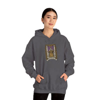 Justice Tarot Card Hoodie - Heavyweight Cotton Blend Pullover - Unisex White