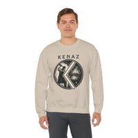 Kenaz Rune Blacksmith Forge Sweatshirt - Soft Cotton Blend Crewneck Fleece - Unisex White