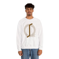 Eihwaz Yew Rune Symbol Sweatshirt - Heavy Blend Fleece Crewneck - Unisex Ash