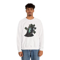 Berkana Rune Birch Tree Sweatshirt - Heavy Blend Crewneck - Unisex White