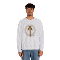 Tiwaz Rune Justice Sweatshirt - Heavy Blend Cotton-Poly Crewneck - Unisex White