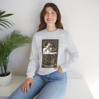 Judgement Tarot Card Graphic Sweatshirt - Heavy Blend Classic Fit Crewneck - Unisex White