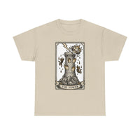 The Tower Tarot Card Graphic T-Shirt - Heavy Cotton Classic Fit Tee - Unisex White